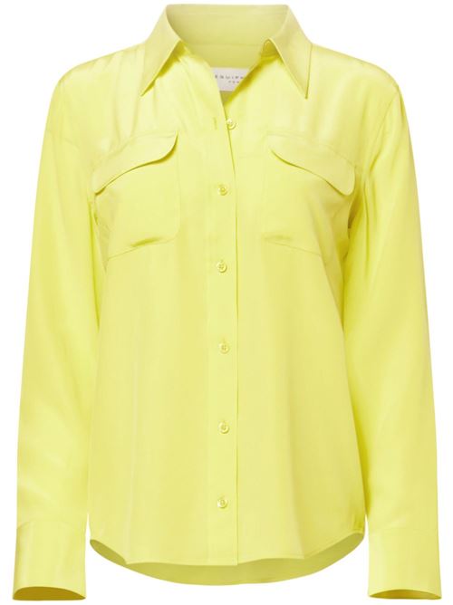 Yellow silk woman shirt Equipment | Q23E231EV. PRIMROSE